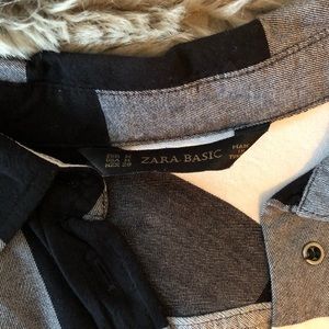 Zara Plaid Lightweight Flannel Button Down M